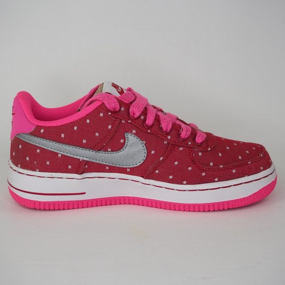 Nike Air Force 1 GS Girls Shoes Dark Red - Picture 4 of 12